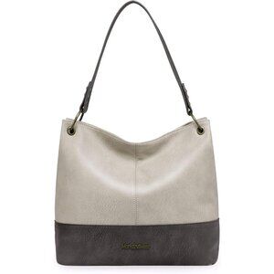 Women A-grey Imported Zipper Ladies Shoulder Handbags with Back Pocket